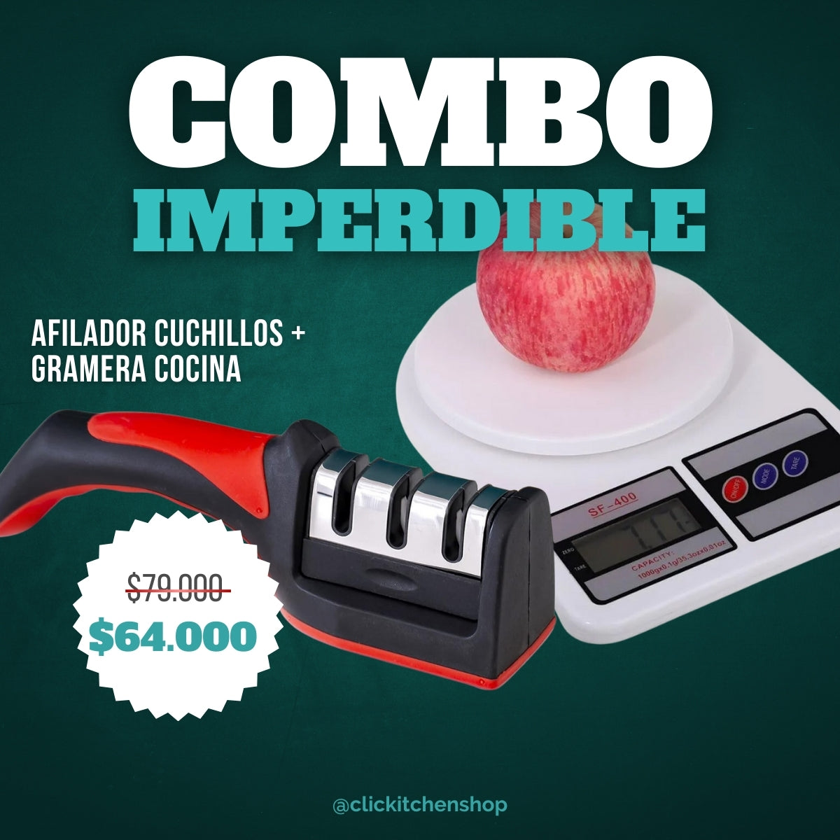 Combo Afilador Cuchillos & Gramera Cocina